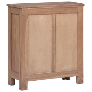 vidaXL Sideboard 25.6"x11.8"x29.5" Solid Teak Wood-3