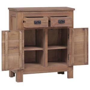 vidaXL Sideboard 25.6"x11.8"x29.5" Solid Teak Wood-5