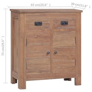 vidaXL Sideboard 25.6"x11.8"x29.5" Solid Teak Wood-7