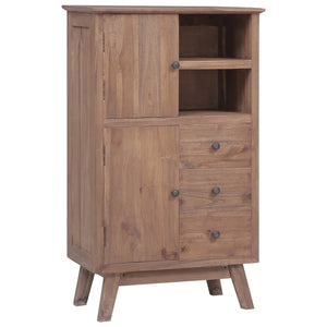 vidaXL Highboard 23.6"x11.8"x39.4" Solid Teak Wood-0