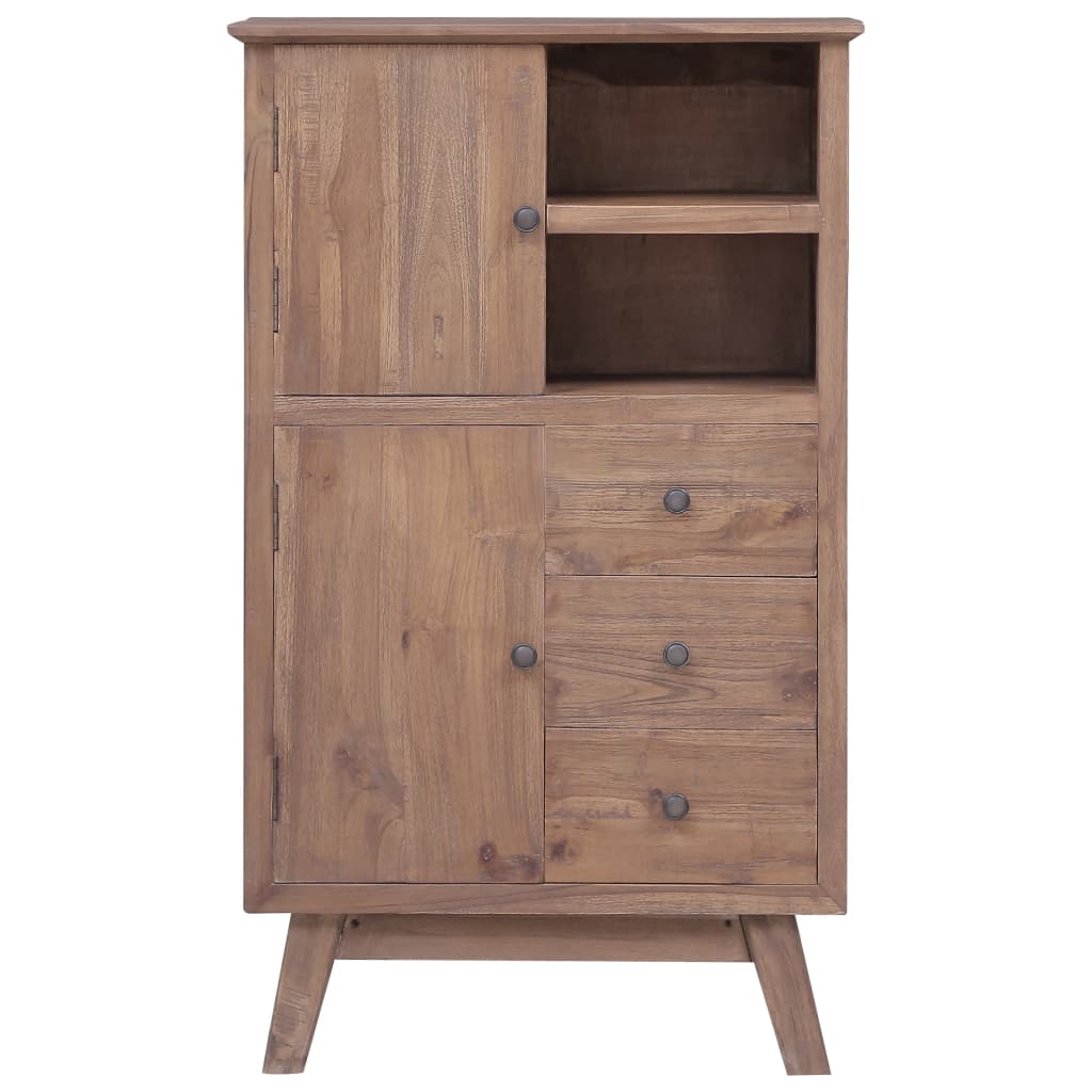 vidaXL Highboard 23.6"x11.8"x39.4" Solid Teak Wood-1