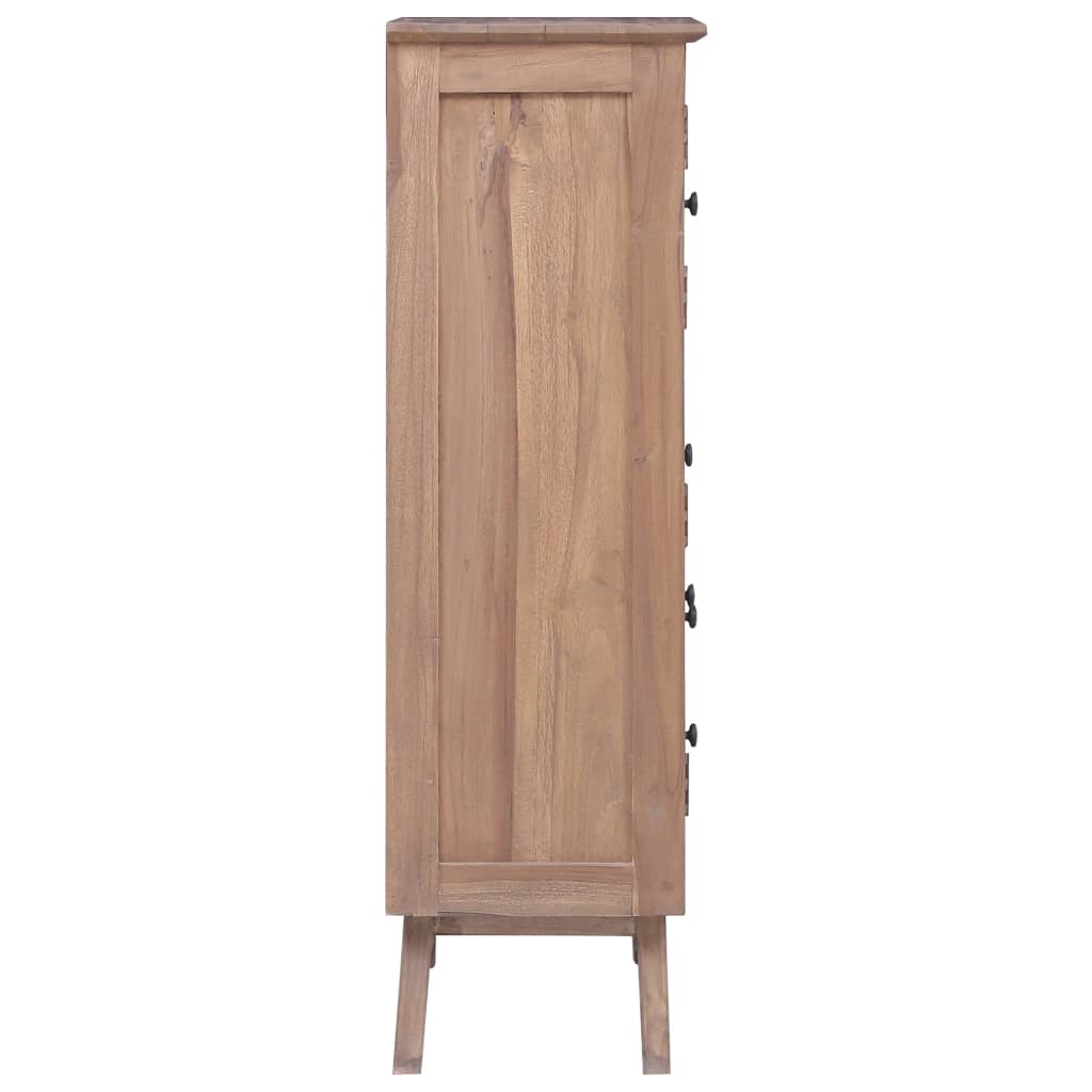 vidaXL Highboard 23.6"x11.8"x39.4" Solid Teak Wood-2