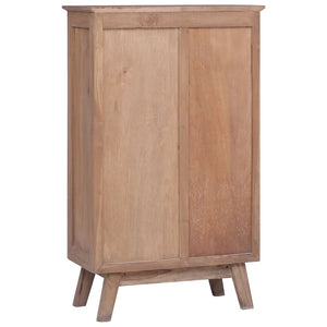 vidaXL Highboard 23.6"x11.8"x39.4" Solid Teak Wood-3