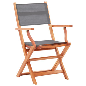 vidaXL Patio Folding Chairs Camping Chair Solid Wood Eucalyptus and Textilene-9