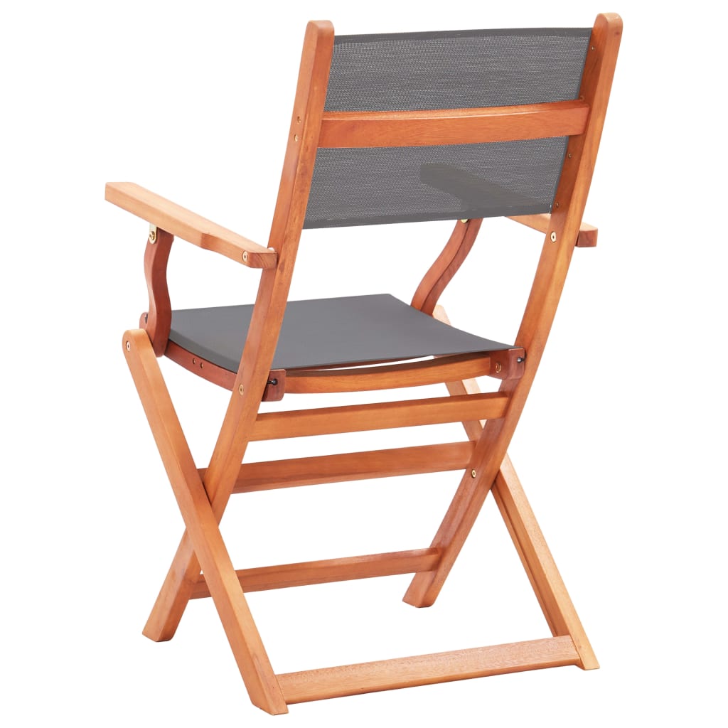 vidaXL Patio Folding Chairs Camping Chair Solid Wood Eucalyptus and Textilene-18