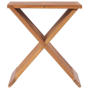 vidaXL Folding Stool 15.7"x12.6"x17.7" Solid Teak Wood-1