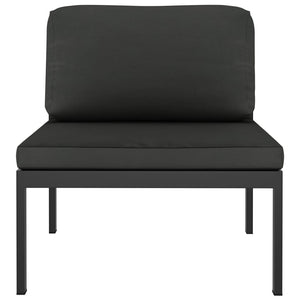 vidaXL Sectional Middle Sofa with Cushions Aluminum Anthracite-1