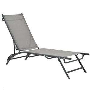 vidaXL Sun Loungers 2 pcs Textilene and Steel-1