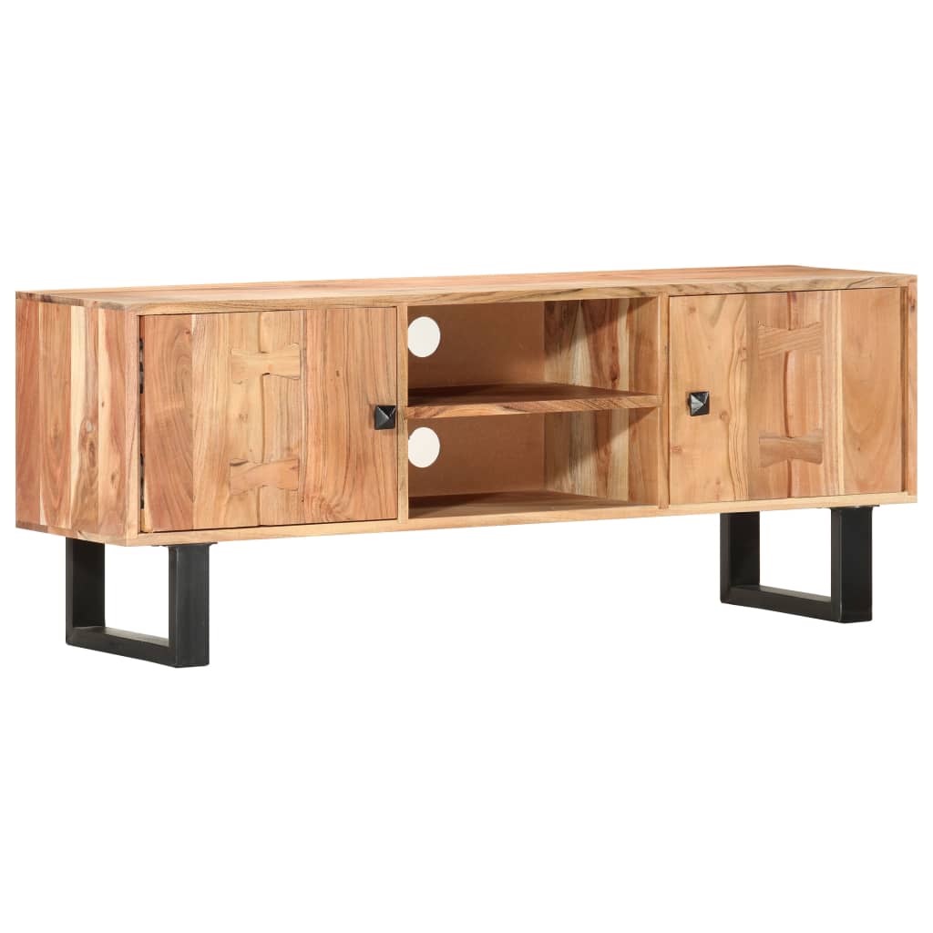 vidaXL TV Stand 46.5"x11.8"x17.7" Solid Wood Acacia-7