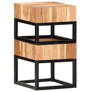 vidaXL Side Tables 2 pcs Solid Acacia Wood-2