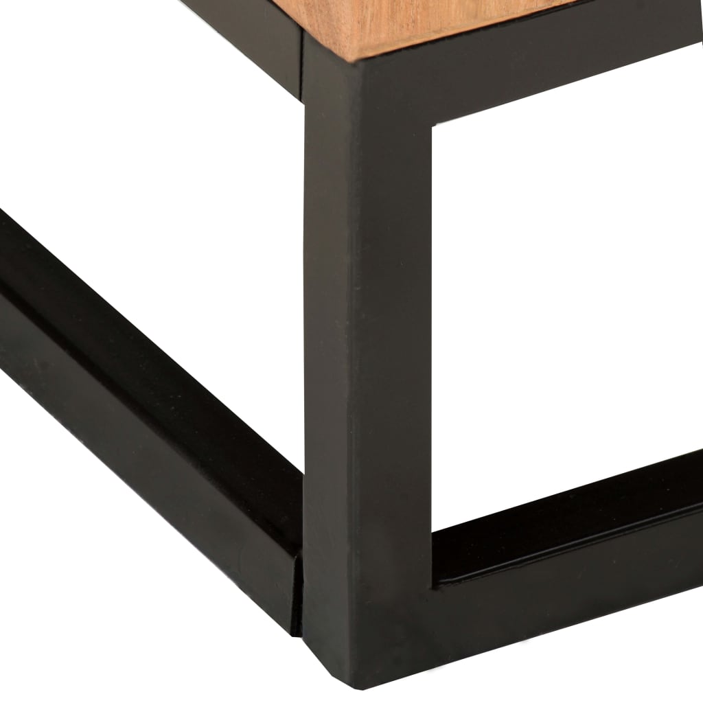 vidaXL Side Tables 2 pcs Solid Acacia Wood-4