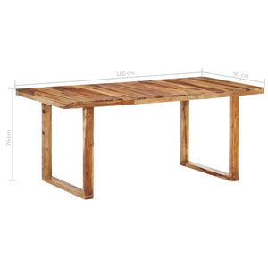 vidaXL Dining Table Kitchen Table Dining Room Dinner Table Solid Wood Sheesham-13