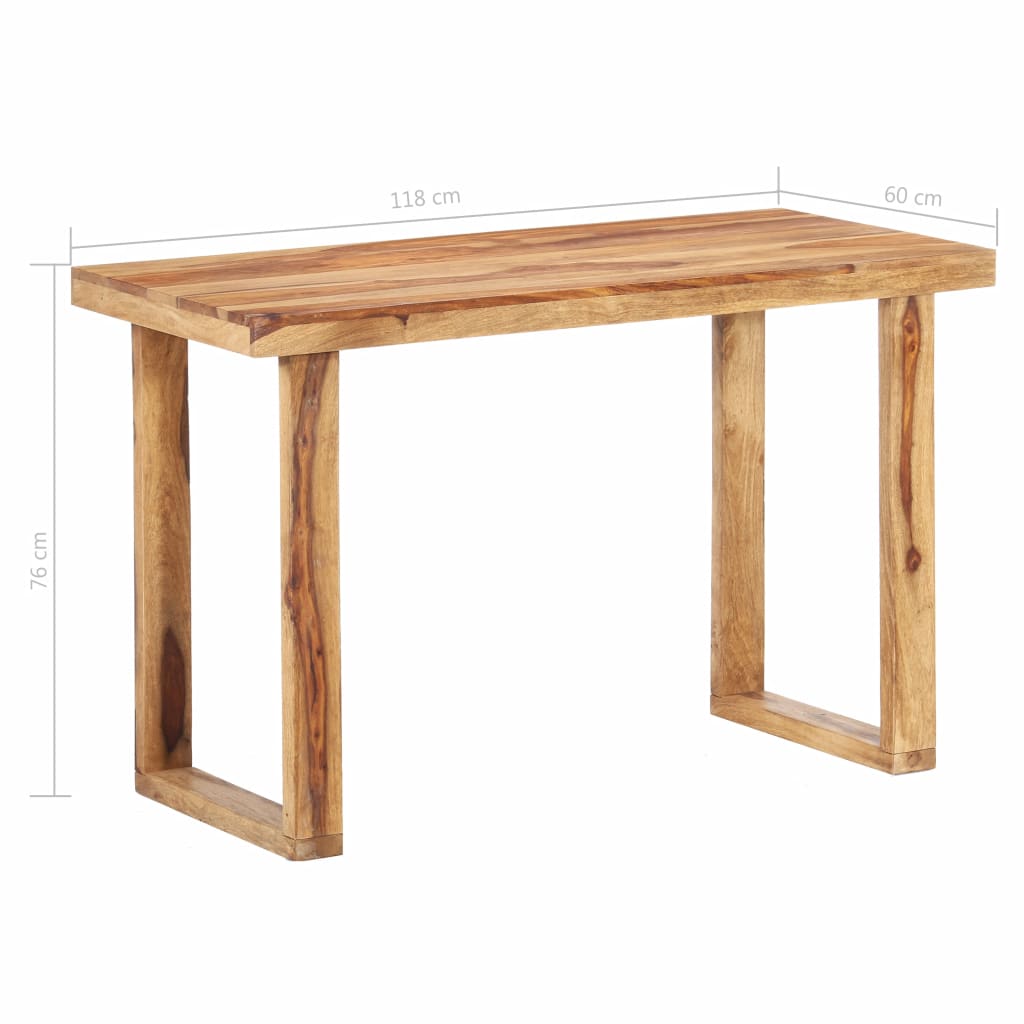 vidaXL Dining Table Kitchen Table Dining Room Dinner Table Solid Wood Sheesham-4