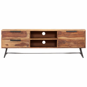 vidaXL TV Stand 55.1"x11"x18.5" Solid Wood Sheesham-2