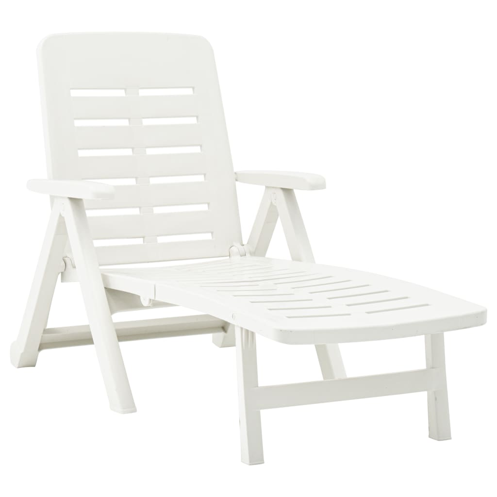 vidaXL Deckchair Patio Lounge Chair Outdoor Folding Sunlounger Sunbed Plastic-0