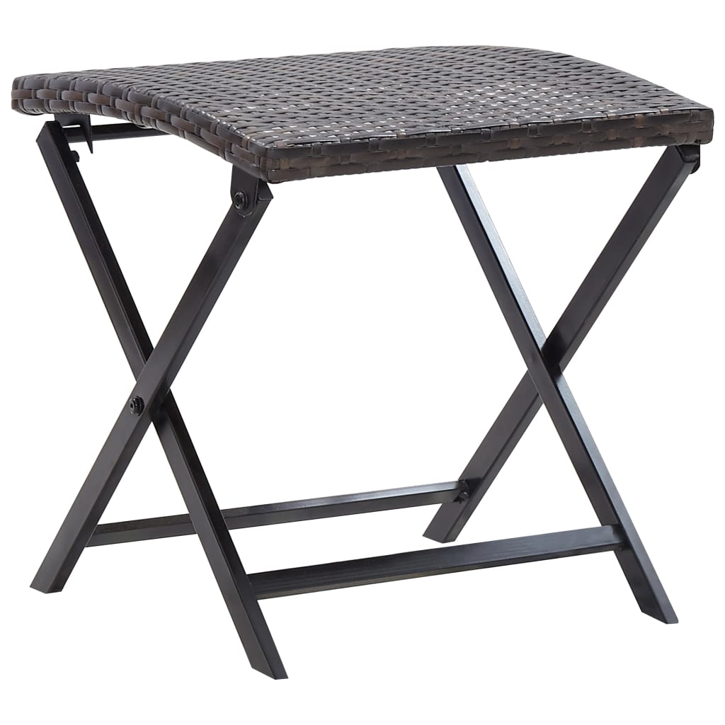 vidaXL Outdoor Furniture Patio Portable Folding Bar Stool Seat Poly Rattan-0