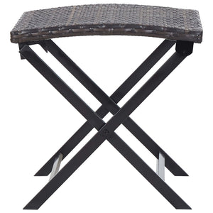 vidaXL Outdoor Furniture Patio Portable Folding Bar Stool Seat Poly Rattan-8