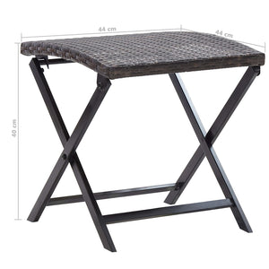 vidaXL Outdoor Furniture Patio Portable Folding Bar Stool Seat Poly Rattan-4