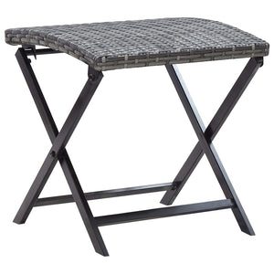 vidaXL Outdoor Furniture Patio Portable Folding Bar Stool Seat Poly Rattan-12