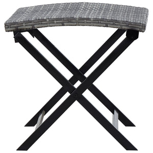 vidaXL Outdoor Furniture Patio Portable Folding Bar Stool Seat Poly Rattan-1