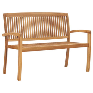 vidaXL Outdoor Patio Bench Garden Bench for Porch Balcony Solid Wood Teak-1