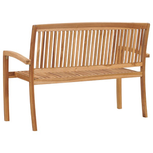 vidaXL Outdoor Patio Bench Garden Bench for Porch Balcony Solid Wood Teak-6