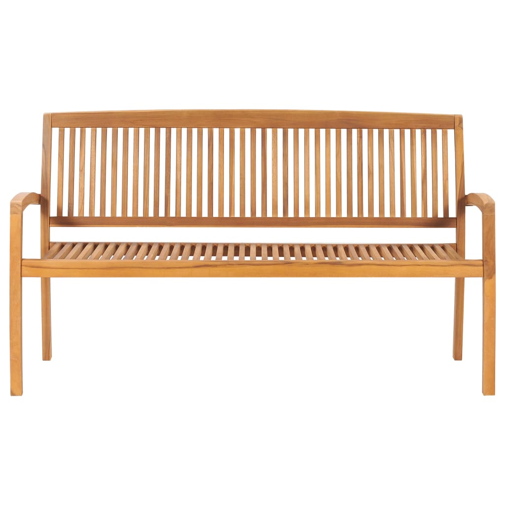 vidaXL Outdoor Patio Bench Garden Bench for Porch Balcony Solid Wood Teak-10