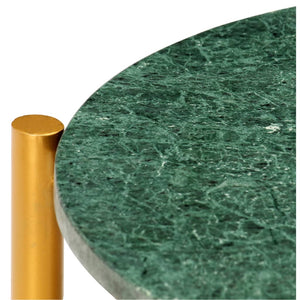 vidaXL Coffee Table Real Stone with Marble Texture Table Furniture Green/White-12