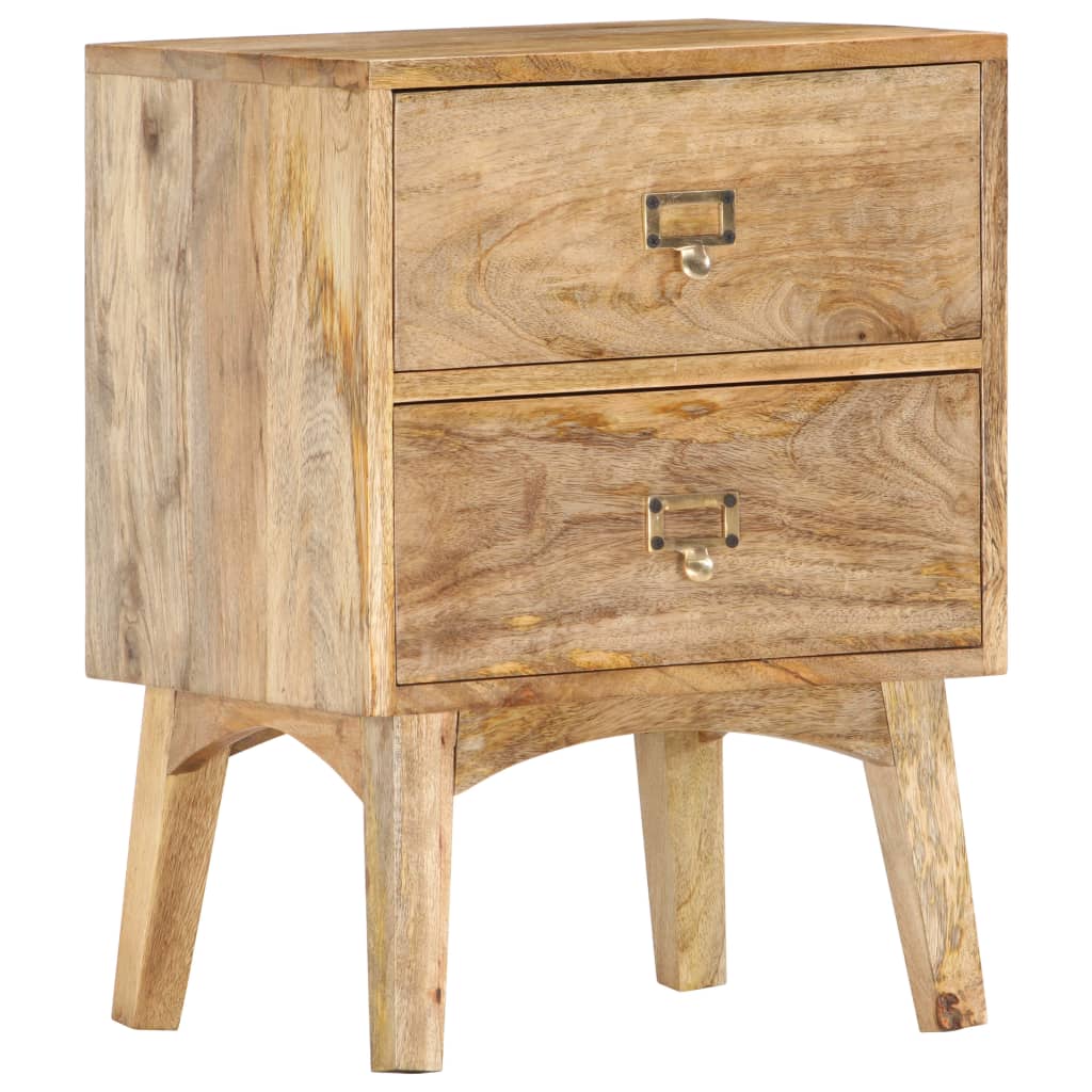 vidaXL Bedside Cabinet 15.7"x13.8"x21.7" Solid Mango Wood-0