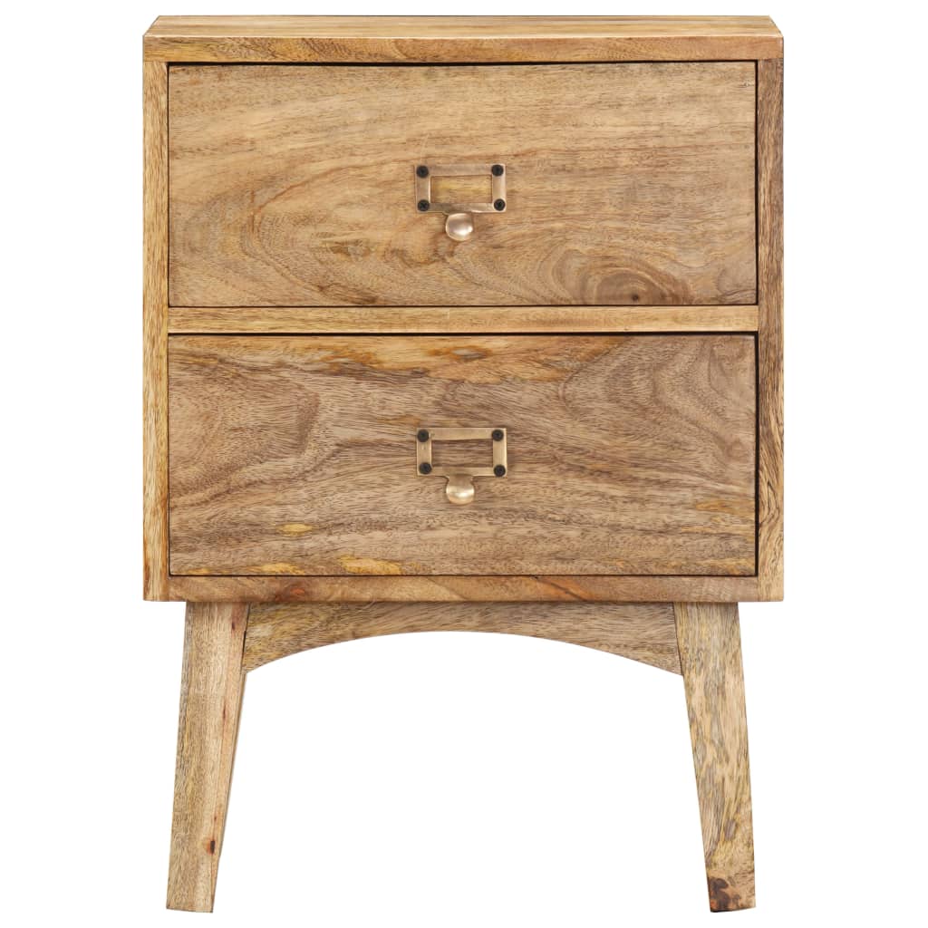 vidaXL Bedside Cabinet 15.7"x13.8"x21.7" Solid Mango Wood-3