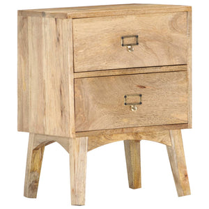 vidaXL Bedside Cabinet 15.7"x13.8"x21.7" Solid Mango Wood-11
