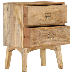 vidaXL Bedside Cabinet 15.7"x13.8"x21.7" Solid Mango Wood-2