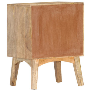 vidaXL Bedside Cabinet 15.7"x13.8"x21.7" Solid Mango Wood-4