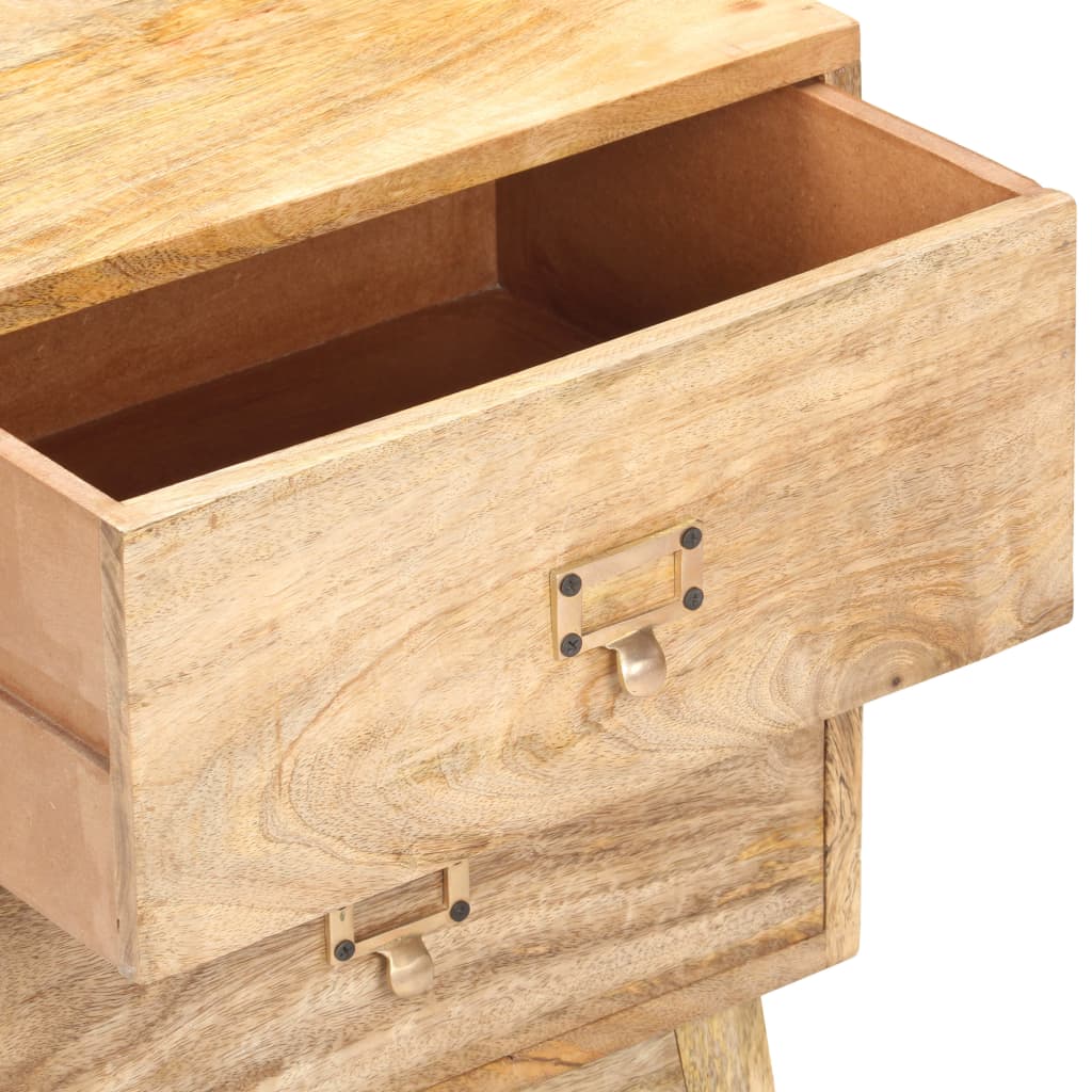 vidaXL Bedside Cabinet 15.7"x13.8"x21.7" Solid Mango Wood-6