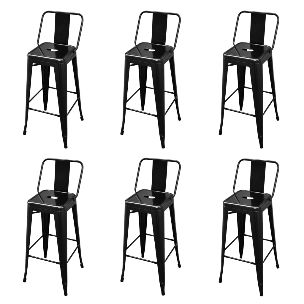 vidaXL Bar Stool Bar Seat Counter Height Island Stool for Pub Kitchen Steel-8