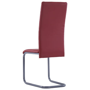 vidaXL Dining Chair Upholstered Cantilever Dining Side Chair Faux Leather-61