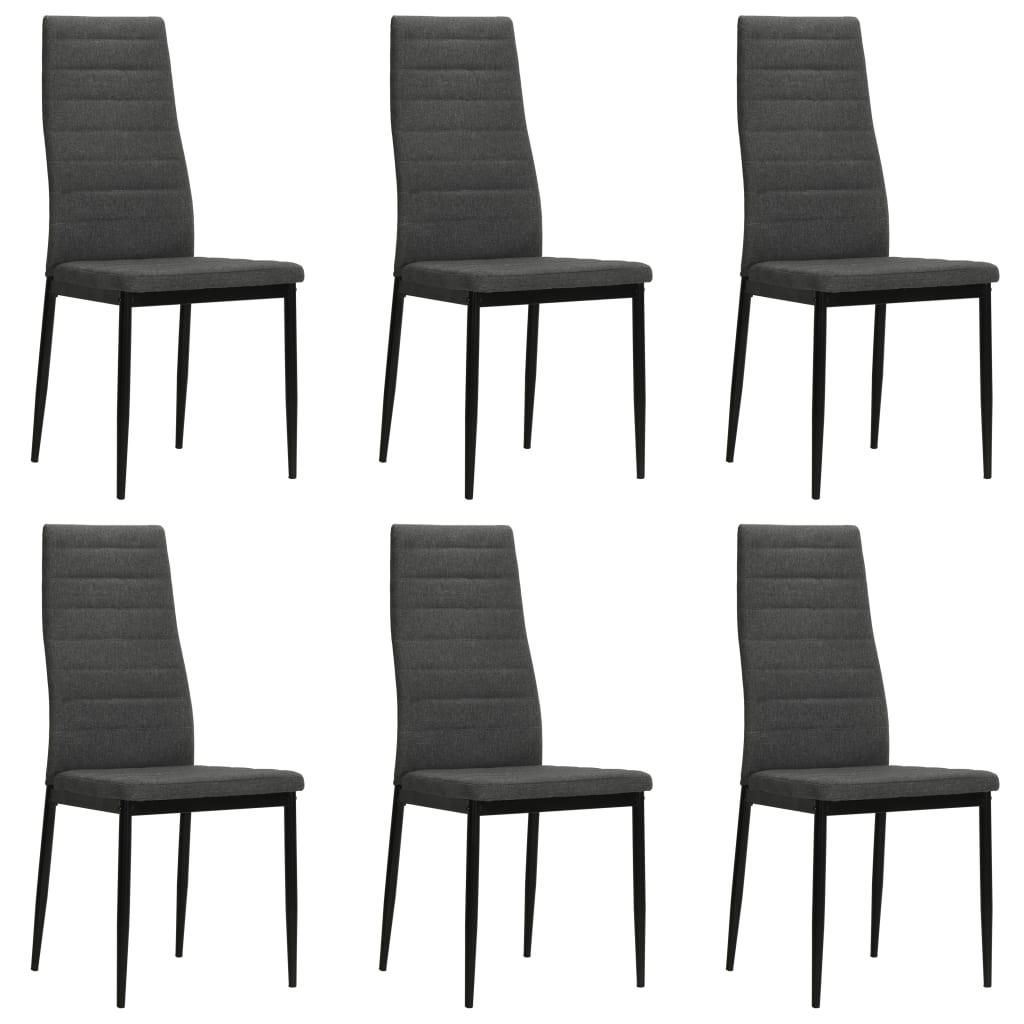 vidaXL Dining Chairs High Back Kitchen Side Chair for Home Dining Room Fabric-61