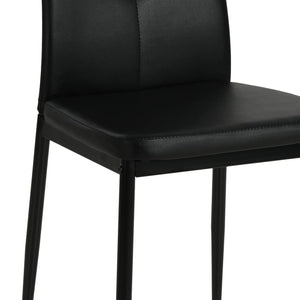 vidaXL Dining Chairs Kitchen Chair for Home Dining Room Black Faux Leather-48