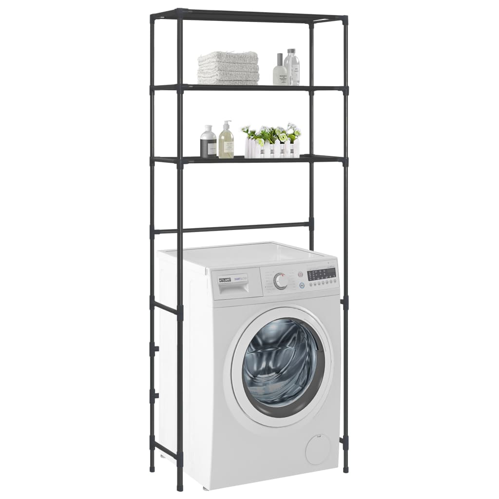 vidaXL Storage Shelf Freestanding 3-Tier Washing Machine Storage Organizer-10