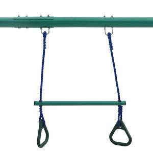 vidaXL Swing Set with Gymnastic Rings and 4 Seats Steel-7