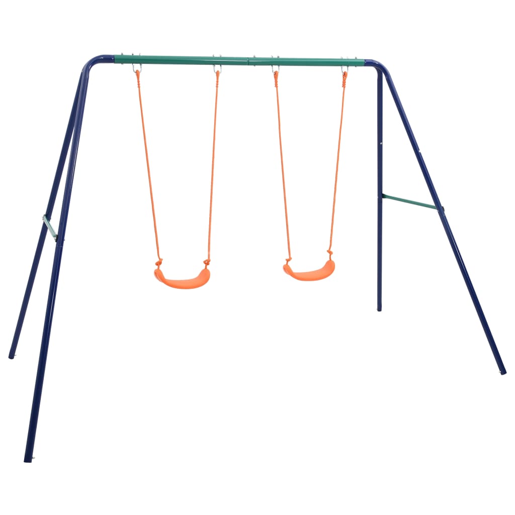 vidaXL Swing Set with 2 Seats Steel-0