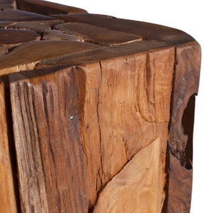 vidaXL Side Table 11.8"x11.8"x31.5" Solid Teak Wood-2