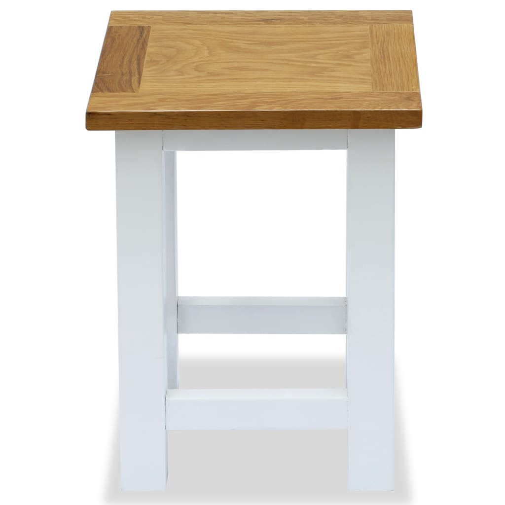 vidaXL End Tables 2 pcs 10.6"x9.4"x14.6" Solid Oak Wood-1