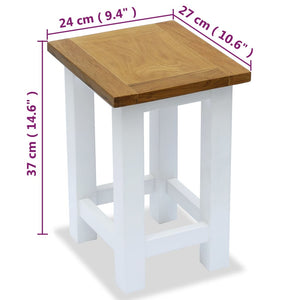 vidaXL End Tables 2 pcs 10.6"x9.4"x14.6" Solid Oak Wood-3