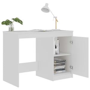 vidaXL Desk Computer Desk Office Desk Workstation with Shelves Engineered Wood-8
