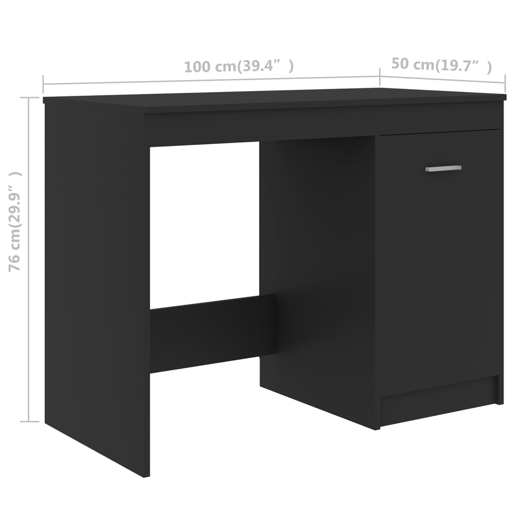 vidaXL Desk Computer Desk Office Desk Workstation with Shelves Engineered Wood-54