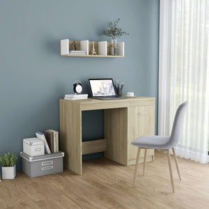 vidaXL Desk Computer Desk Office Desk Workstation with Shelves Engineered Wood-50