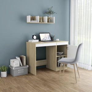 vidaXL Desk Computer Desk Office Desk Workstation with Shelves Engineered Wood-20