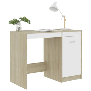 vidaXL Desk Computer Desk Office Desk Workstation with Shelves Engineered Wood-34