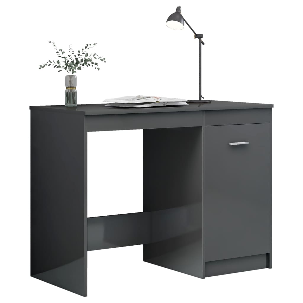 vidaXL Desk Computer Desk Office Desk Workstation with Shelves Engineered Wood-41